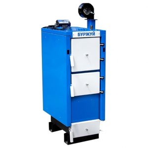 Котел твердотопливный напольный Буржуй Delux ДГ 14 14 кВт для отопления 140 кв.м