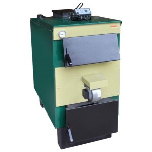 Котел твердотопливный напольный Тивер КТ-15Д 15 кВт для отопления 200 кв.м