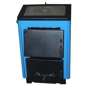 Котел твердотопливный напольный Огонек КОТВ-10П 10 кВт для отопления 90 кв.м