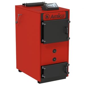 Котел твердотопливный напольный Amica Pyro М 22 24 кВт для отопления