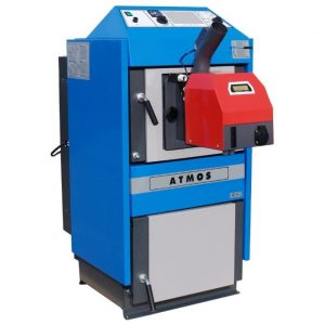Котел твердотопливный Atmos DC 30 RS 32 кВт для отопления