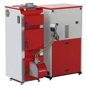 Котел твердотопливный напольный Defro Duo Ekopell 50 50 кВт для отопления 500 кв.м