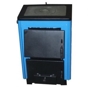 Котел твердотопливный напольный Огонек КОТВ-12П 12 кВт для отопления 110 кв.м