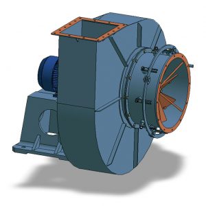 Вентилятор в посадкой на вал двигателя