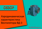 Вентилятор ВД-3. Аэродинамическая характеристика